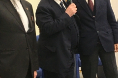 Il Presidente Lotito tra il presidente della Polisportiva Lazio Antonio Buccioni ed il presidente onorario della Polisportiva Lazio.